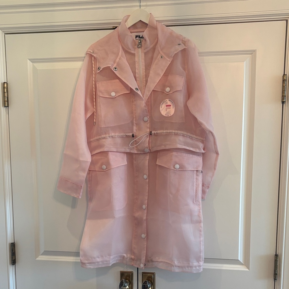 Brandon Maxwell Pink Sheer Jacket